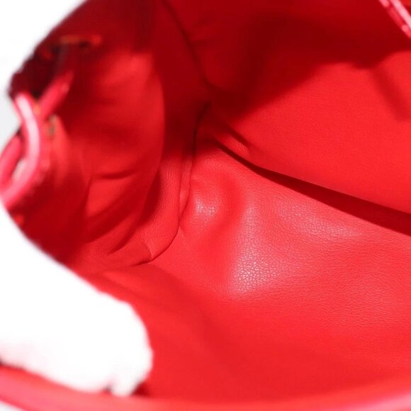 Christian Dior Backpack Leather Red Gold Auth - Picture 8 of 16